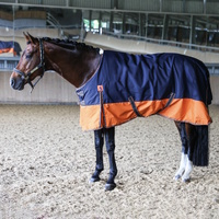 1200D Navy & Orange Waterproof Rug – with 250g Filling