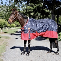 600D Navy & Red Stars Waterproof Rug – Rainsheet