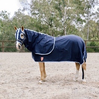 Deluxe Navy Cotton Show Set – Sky trim