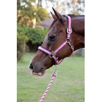 Rose & Aqua Halter and Lead Rope Set